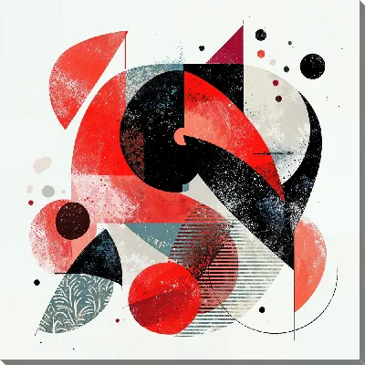 Картина маслом Красная абстракция №86