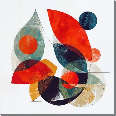 Картина маслом Красная абстракция №87