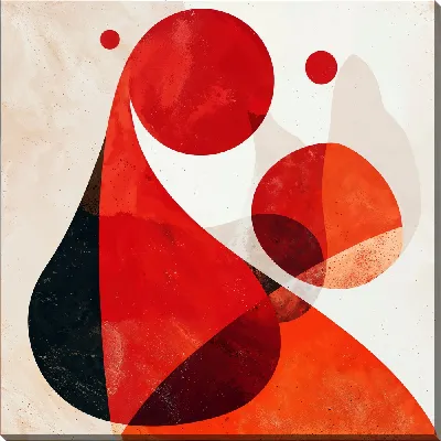 Картина маслом Красная абстракция №88