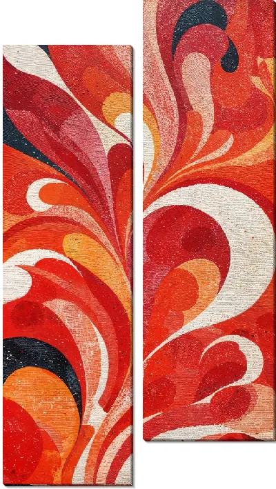 Модульная картина Красная абстракция №94