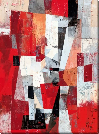 Картина маслом Красная абстракция №97