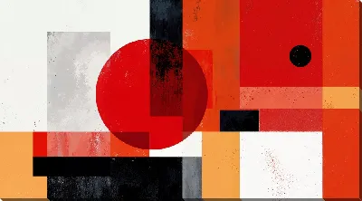 Картина маслом Красная абстракция №98