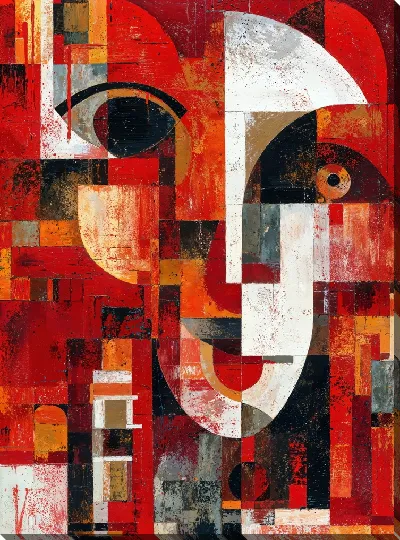 Картина маслом Красная абстракция №99