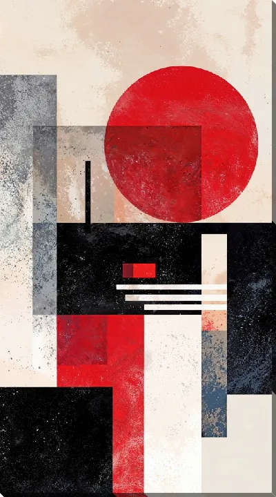 Картина маслом Красная абстракция №101