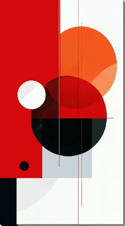 Картина маслом Красная абстракция №103