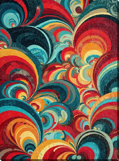 Картина маслом Красная абстракция №108