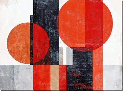 Картина маслом Красная абстракция №109