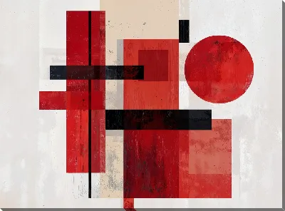 Картина маслом Красная абстракция №110