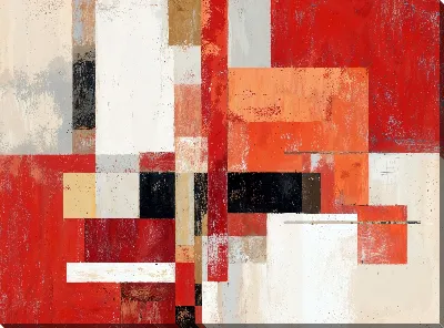 Картина маслом Красная абстракция №111