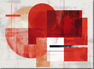 Картина маслом Красная абстракция №112