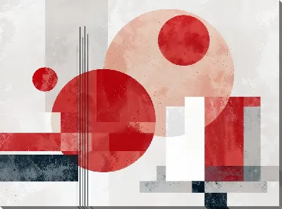 Картина маслом Красная абстракция №113