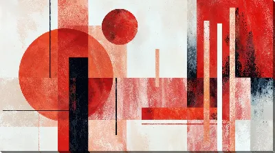 Картина маслом Красная абстракция №114