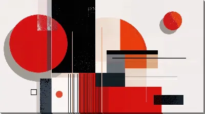 Картина маслом Красная абстракция №117