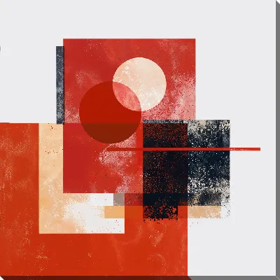 Картина маслом Красная абстракция №118