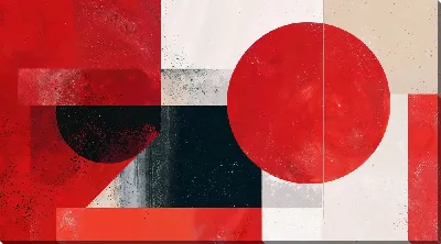 Картина маслом Красная абстракция №119