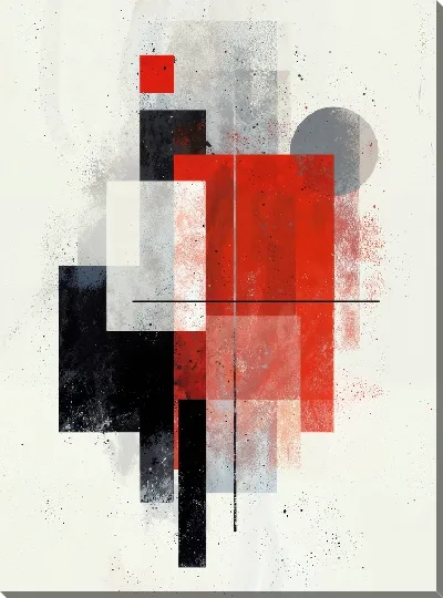 Картина маслом Красная абстракция №120