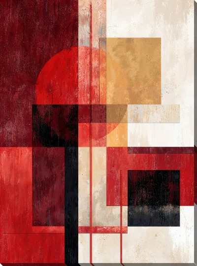 Картина маслом Красная абстракция №122