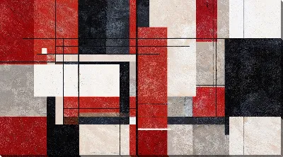 Картина маслом Красная абстракция №127