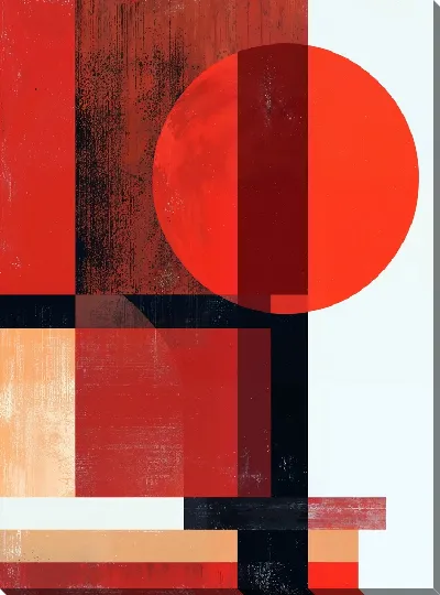 Картина маслом Красная абстракция №128