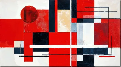 Картина маслом Красная абстракция №130