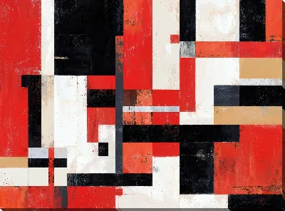 Картина маслом Красная абстракция №139