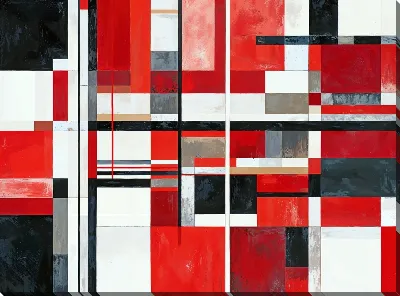 Картина маслом Красная абстракция №141