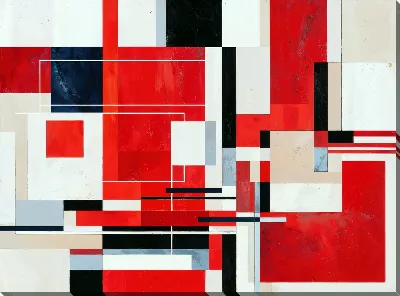 Картина маслом Красная абстракция №144