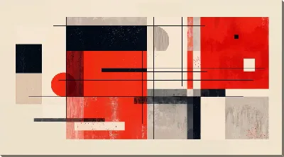 Картина маслом Красная абстракция №145