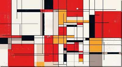 Картина маслом Красная абстракция №148