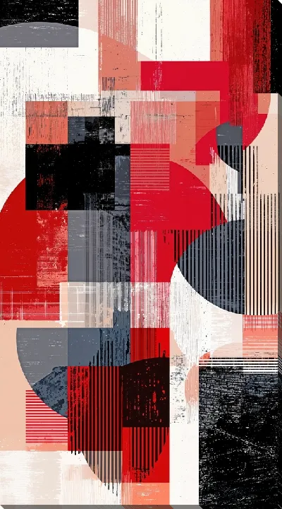 Картина маслом Красная абстракция №149