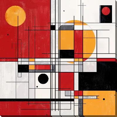 Картина маслом Красная абстракция №151