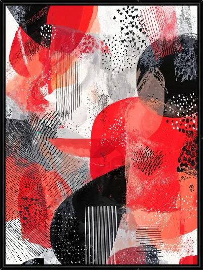 Картина Красная абстракция №162