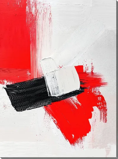 Картина маслом Красная абстракция №169