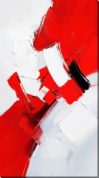 Картина маслом Красная абстракция №170
