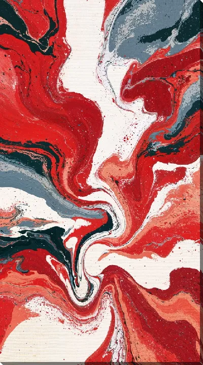 Картина маслом Красная абстракция №172