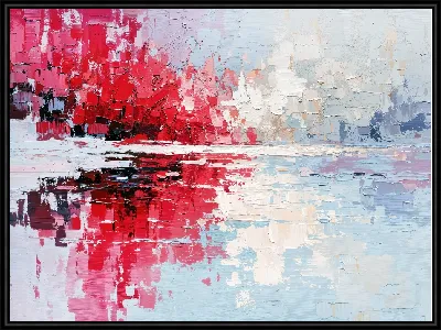 Красный абстрактный пейзаж №2