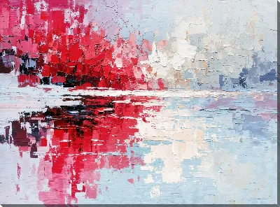 Красный абстрактный пейзаж №2