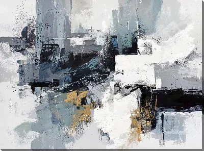Картина маслом Серая абстракция №1