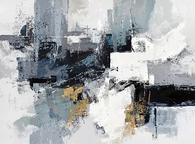 Плакат Серая абстракция №1