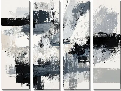 Модульная картина Серая абстракция №2
