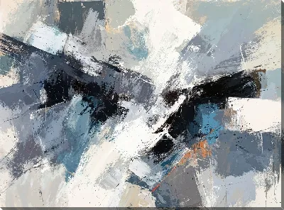 Картина маслом Серая абстракция №4