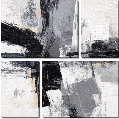 Модульная картина Серая абстракция №7