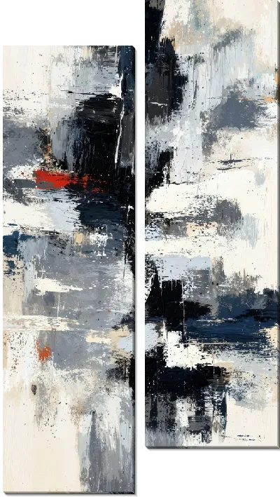 Модульная картина Серая абстракция №8