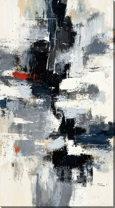 Картина маслом Серая абстракция №8