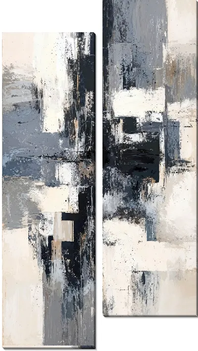 Модульная картина Серая абстракция №10