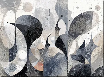 Картина маслом Серая абстракция №11