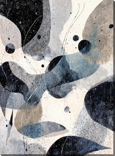 Картина маслом Серая абстракция №12