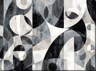 Картина маслом Серая абстракция №13