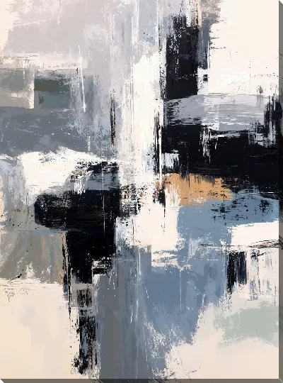 Картина маслом Серая абстракция №15