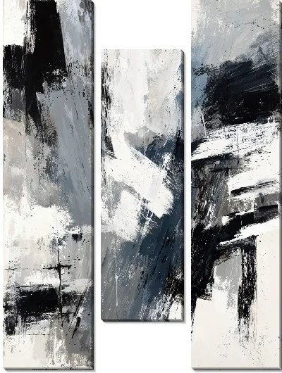 Модульная картина Серая абстракция №17